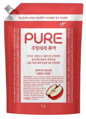 Pigeon Средство для мытья посуды с ароматом цветов и яблок Pure apple balm dish detergent — средство для мытья посуды, гель для мытья посуды, жидкость для мытья посуды