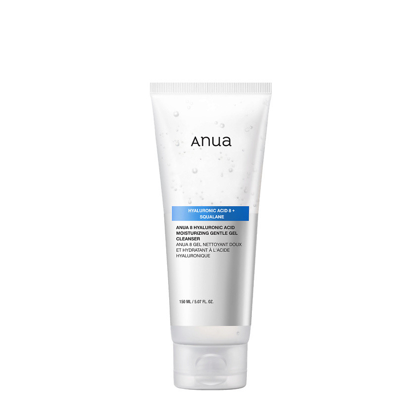 ANUA Гель для умывания с гиалуроновой кислотой 8 HYALURONIC ACID MOISTURIZING GENTLE GEL CLEANSER — гель для умывания, гель для лица, очищающий гель