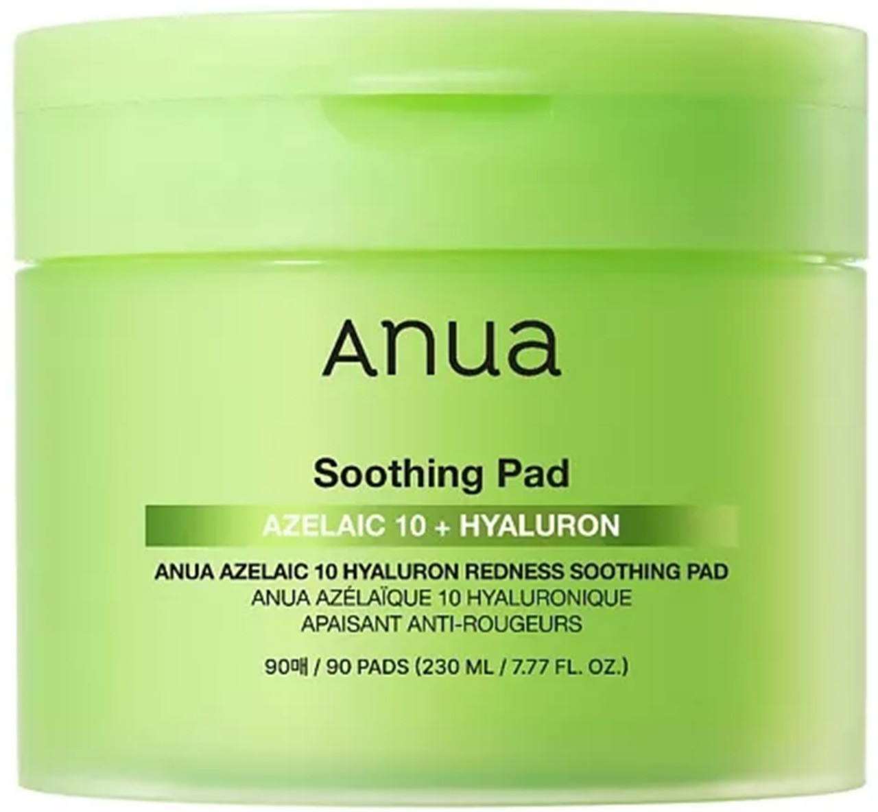 ANUA Пэды успокаивающие с азелаиновой кислотой AZELAIC 10 HYALURON REDNESS SOOTHING PAD — пэды для лица, тонер пэды, успокаивающие пэды