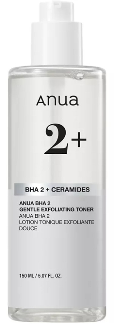 ANUA Отшелушивающий тонер с салициловой кислотой BHA 2 GENTLE EXFOLIATING TONER — тонер для лица, отшелушивающий тонер, тонер с салициловой кислотой