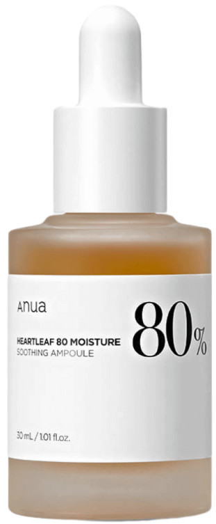 ANUA Успокаивающая сыворотка для лица с хауттюйнией 80% HEARTLEAF 80% SOOTHING AMPOULE — сыворотка для лица, успокаивающая сыворотка, ампульная сыворотка