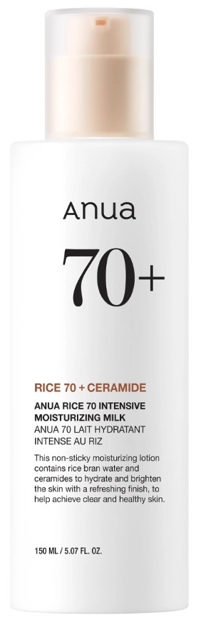 ANUA Молочко с экстрактом риса и керамидами для сияния кожи RICE 70 INTENSIVE MOISTURIZING MILK — anua rice 70 intensive moisturizing milk, ANUA, молочко для лица
