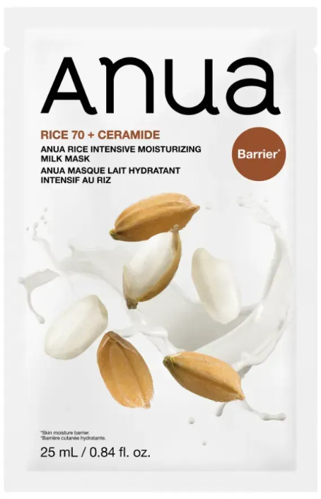 ANUA Тканевая маска для интенсивного питания и восстановления кожи RICE 70 INTENSIVE MOISTURIZING MILK MASK — anua rice 70 intensive moisturizing milk mask, ANUA, тканевая маска