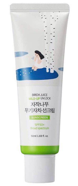 Round Lab Санскрин с берёзовым соком Birch Juice Moisturizing Mild-Up Sunscreen SPF50+ PA++++ — round lab birch juice moisturizing mild up sunscreen spf50 pa++++, Round Lab, минеральный солнцезащитный крем