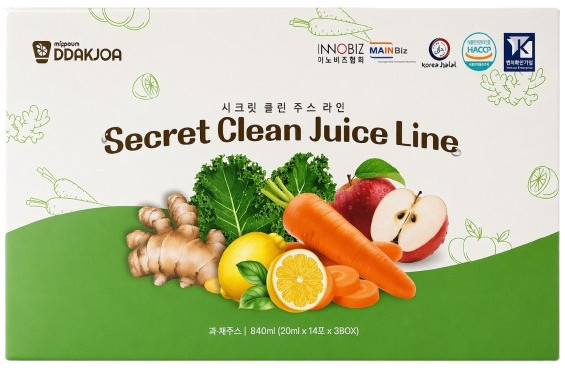 Mippeum Микс-упаковка детокс-соков Secret Cleanse Juice для очищения и поддержания пищеварительной системы — детокс сок, детокс соки, детокс микс
