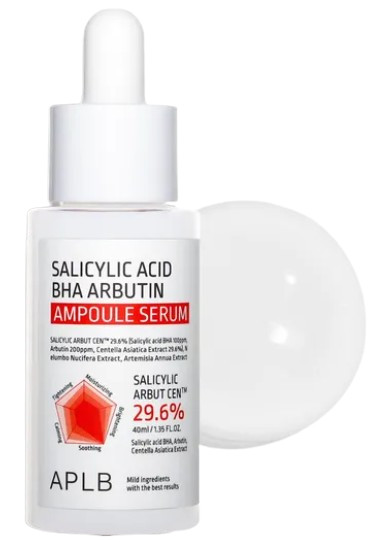 APLB Ампульная сыворотка с салициловой кислотой Salicylic Acid BHA Arbutin Ampoule Serum — aplb salicylic acid bha arbutin ampoule serum, APLB, ампульная сыворотка для лица