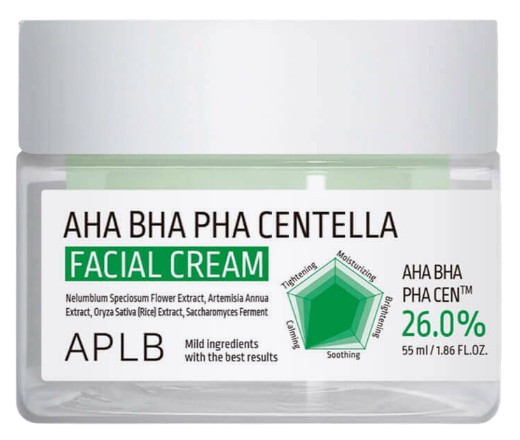 APLB Успокаивающий крем против воспалений AHA BHA PHA Centella Facial Cream — aplb aha bha pha centella facial cream, APLB, крем для лица