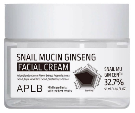 APLB Крем для лица с муцином улитки и женьшенем Snail Mucin Gingseng Facial Cream — aplb snail mucin ginseng facial cream, APLB, крем для лица