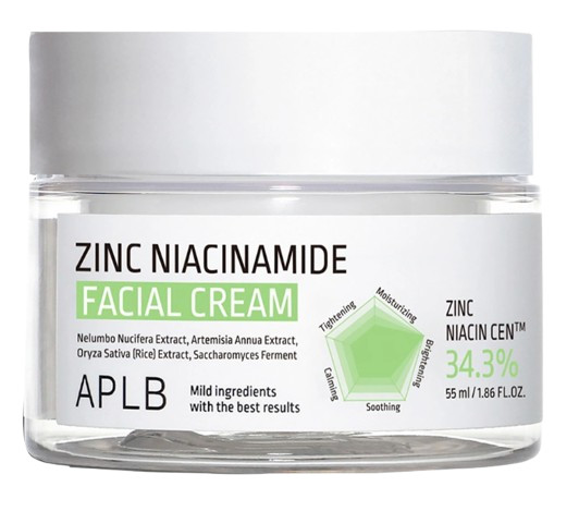 APLB Себорегулирующий крем с цинком и ниацинамидом для проблемной кожи Zinc Niacinamide Facial Cream