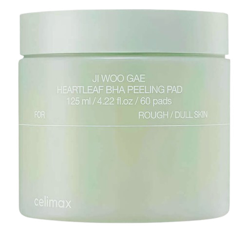 Celimax Отшелушивающие пэды с экстрактом хауттюйнии Ji Woo Gae Heartleaf BHA Peeling Pad