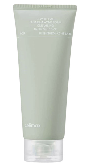 Celimax Очищающая пенка с BHA и центеллой Ji Woo Gae Cica BHA Acne Foam Cleansing