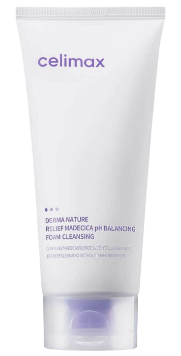Celimax Слабокислотная пенка для умывания Derma Nature Relief Madecica pH Balancing Foam Cleansing