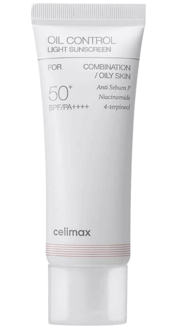 Celimax Лёгкий солнцезащитный крем для жирной кожи Oil Control Light Sunscreen SPF50+ PA++++