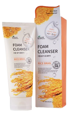 EKEL Пенка для умывания с экстрактом отрубей риса Foam Cleanser Rice Bran — пенка для умывания, очищающая пенка, пенка для лица