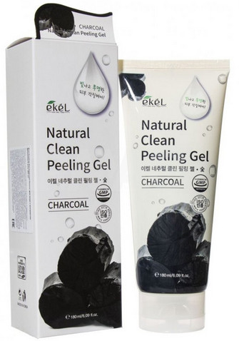 EKEL Пилинг-скатка с древесным углем Peeling Gel Charcoal — пилинг-скатка, скатка для лица, пилинг гель