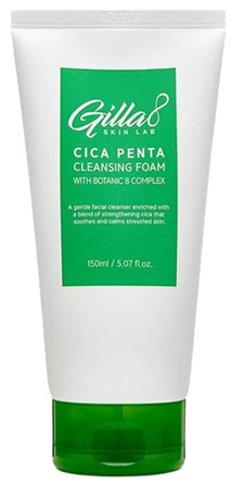 GILLA8 Пенка для умывания Cica Penta Cleansing Foam — пенка для умывания, очищающая пенка, пенка для лица