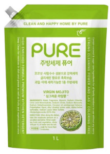 Средство для мытья посуды с ароматом лимона и лайма Pure virgin mojito dish detergent