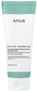 ANUA Гель для умывания с янтарной кислотой HEARTLEAF SUCCINIC MOISTURE CLEANSING FOAM