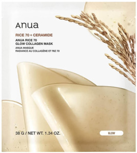 Гидрогелевая маска для сияния кожи с рисом RICE 70 GLOW COLLAGEN MASK